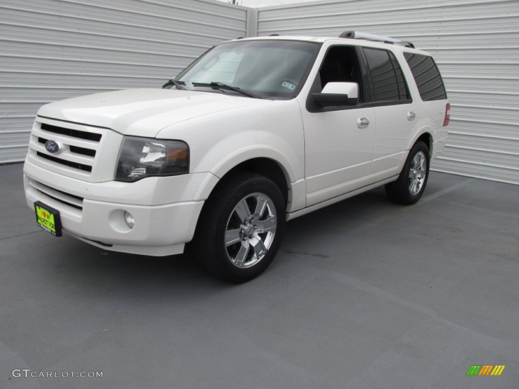 2010 Expedition Limited - White Platinum Tri-Coat Metallic / Charcoal Black photo #4