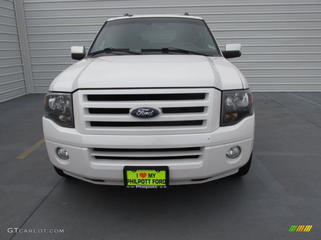 2010 Expedition Limited - White Platinum Tri-Coat Metallic / Charcoal Black photo #5