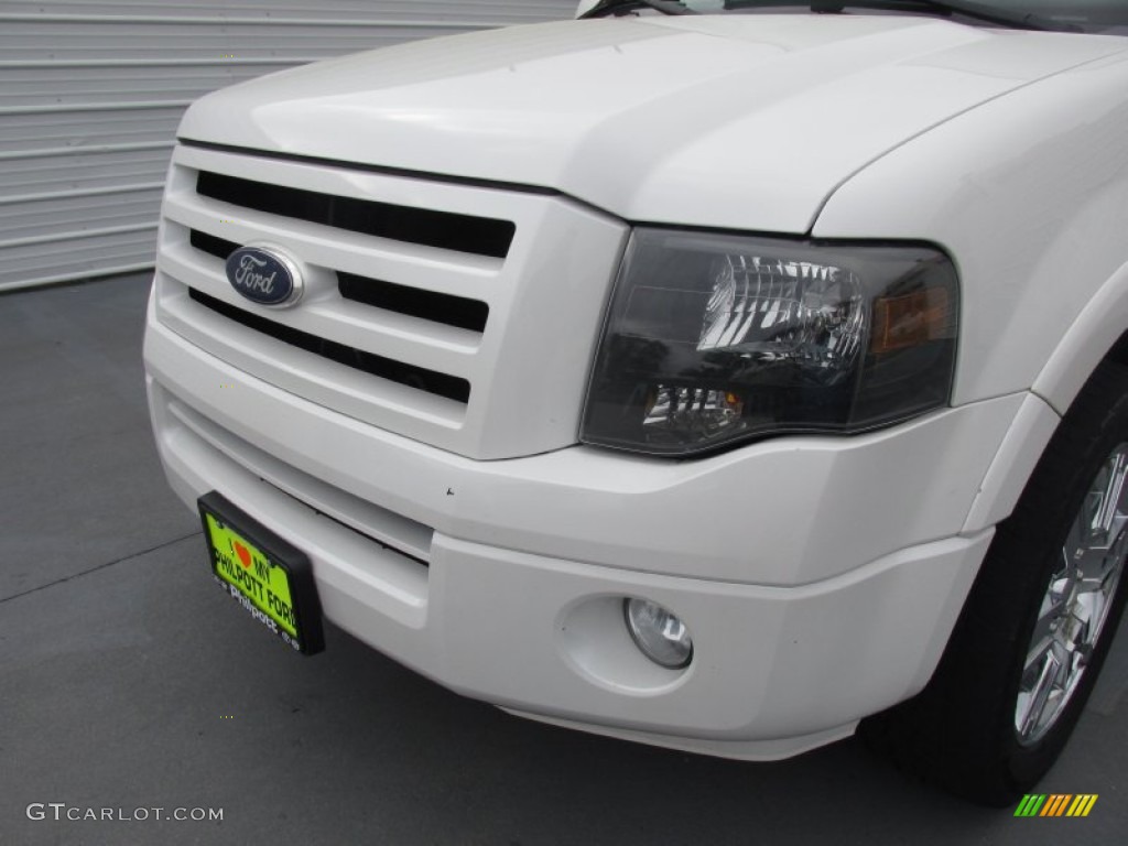 2010 Expedition Limited - White Platinum Tri-Coat Metallic / Charcoal Black photo #7