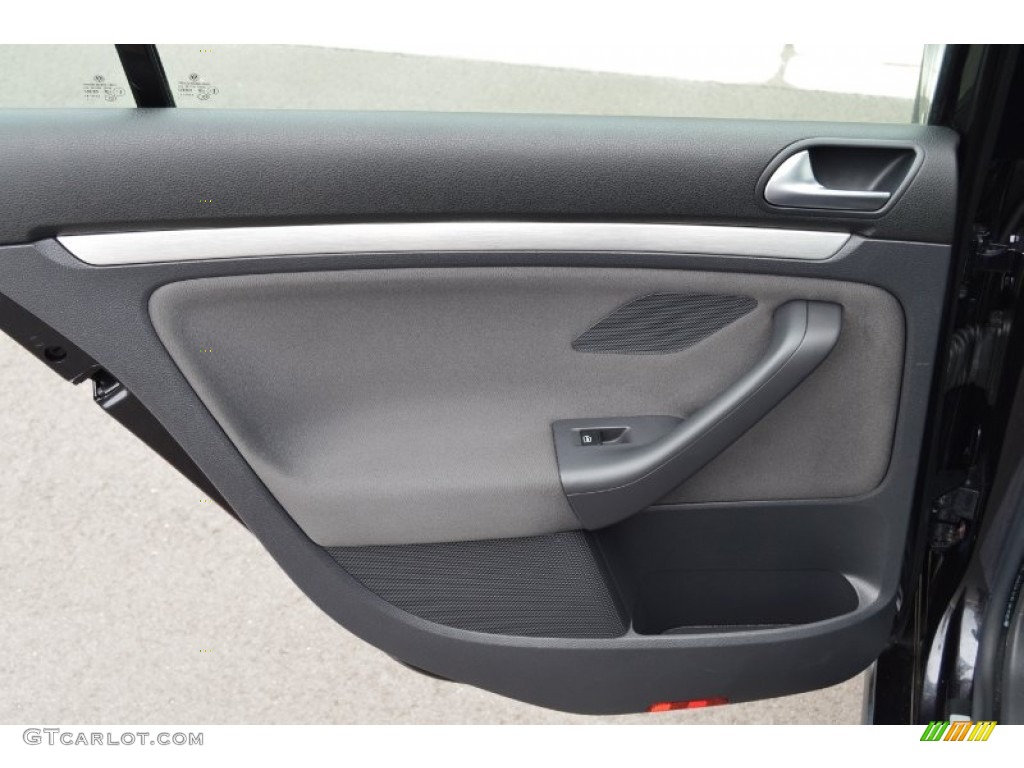 2007 Volkswagen GTI 4 Door Interlagos Plaid Cloth Door Panel Photo #102461063