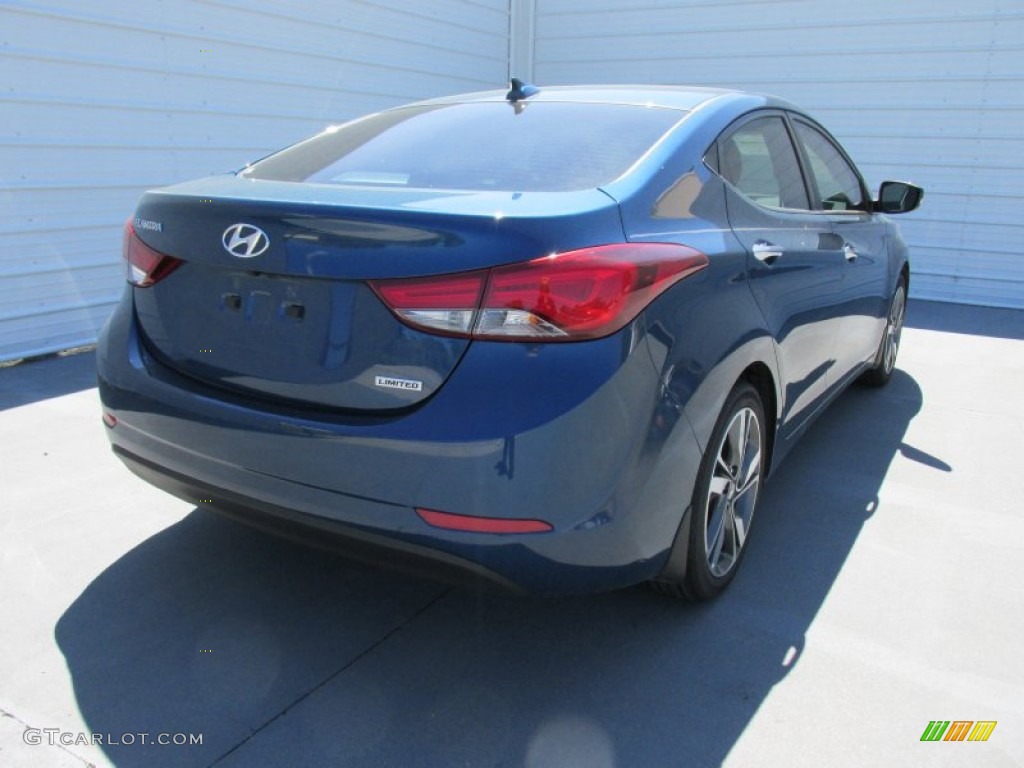 2015 Elantra Limited Sedan - Windy Sea Blue / Gray photo #4