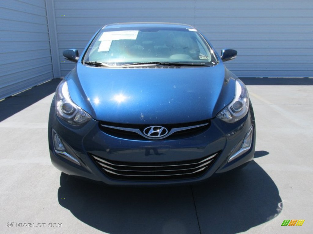 2015 Elantra Limited Sedan - Windy Sea Blue / Gray photo #8