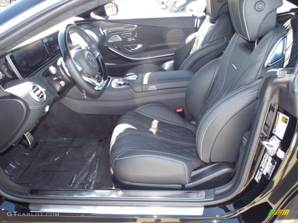 Black Interior 2015 Mercedes-Benz S 63 AMG 4Matic Coupe Photo #102470373