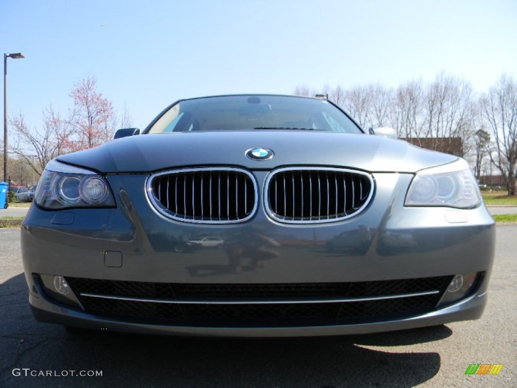 2010 5 Series 535i Sedan - Neptune Blue Metallic / Cream Beige photo #4