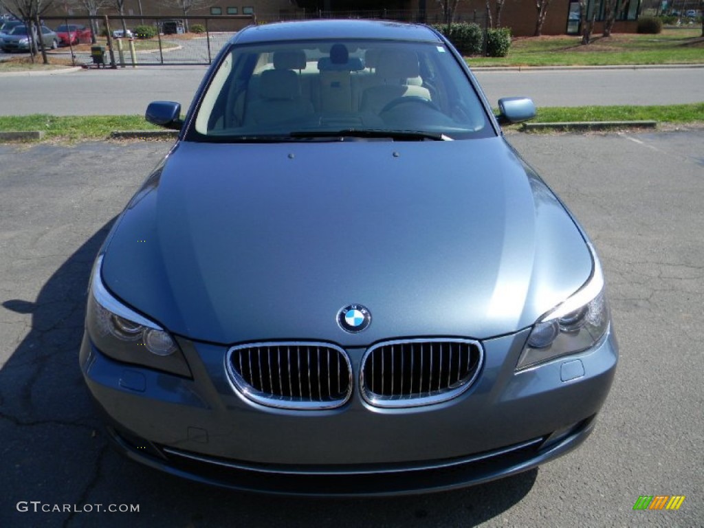 2010 5 Series 535i Sedan - Neptune Blue Metallic / Cream Beige photo #5