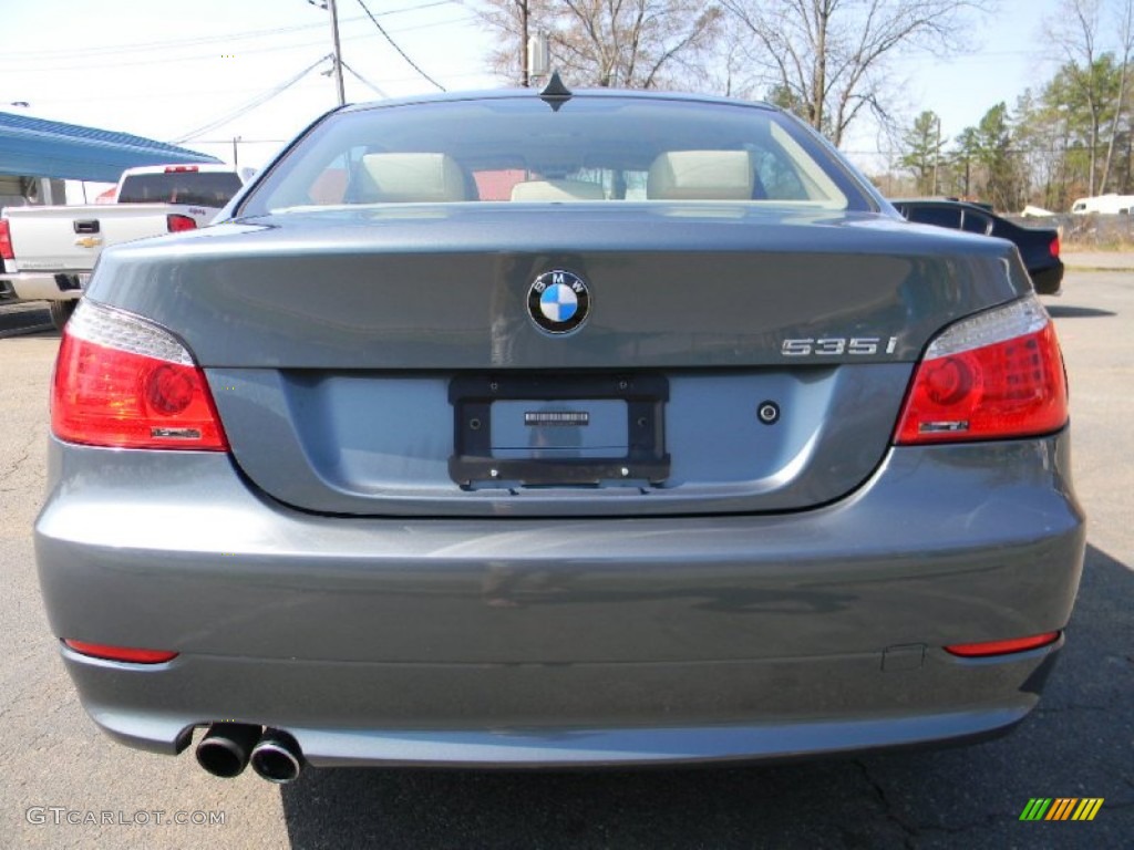 2010 5 Series 535i Sedan - Neptune Blue Metallic / Cream Beige photo #9