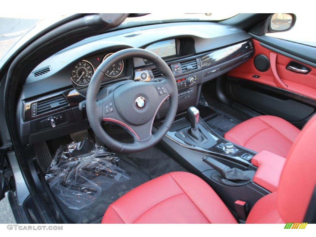 Coral Red/Black Interior 2012 BMW 3 Series 328i Convertible Photo #102474048