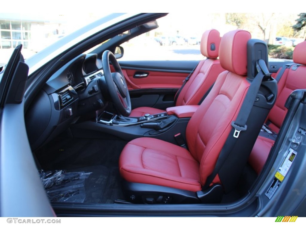 Coral Red/Black Interior 2012 BMW 3 Series 328i Convertible Photo #102474066