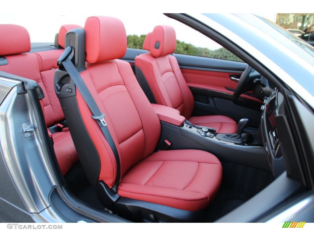 Coral Red/Black Interior 2012 BMW 3 Series 328i Convertible Photo #102474444