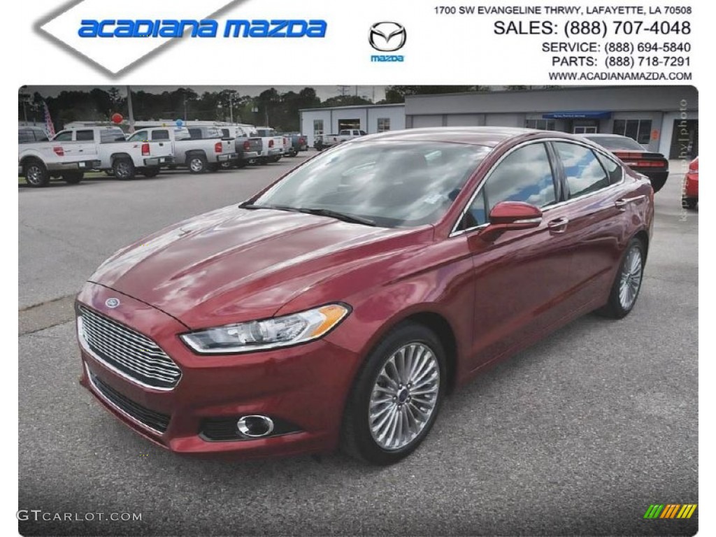 2014 Fusion Titanium - Ruby Red / Charcoal Black photo #1