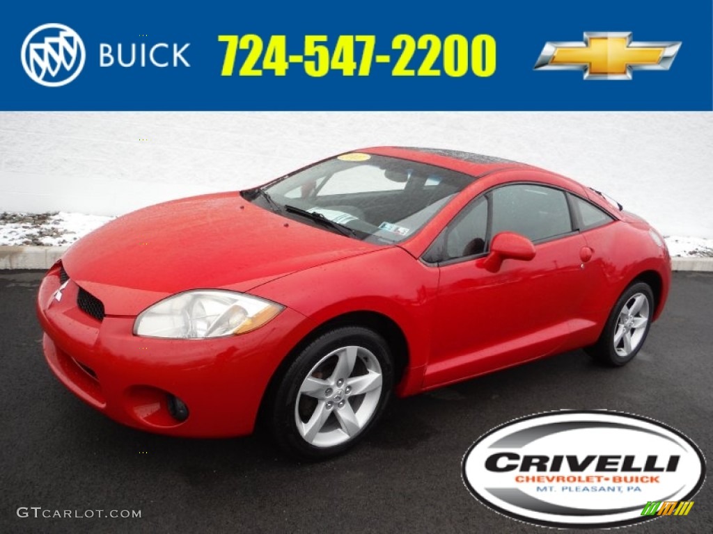2007 Eclipse GS Coupe - Pure Red / Dark Charcoal photo #1