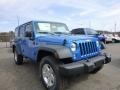 Hydro Blue Pearl 2015 Jeep Wrangler Unlimited Sport 4x4 Exterior