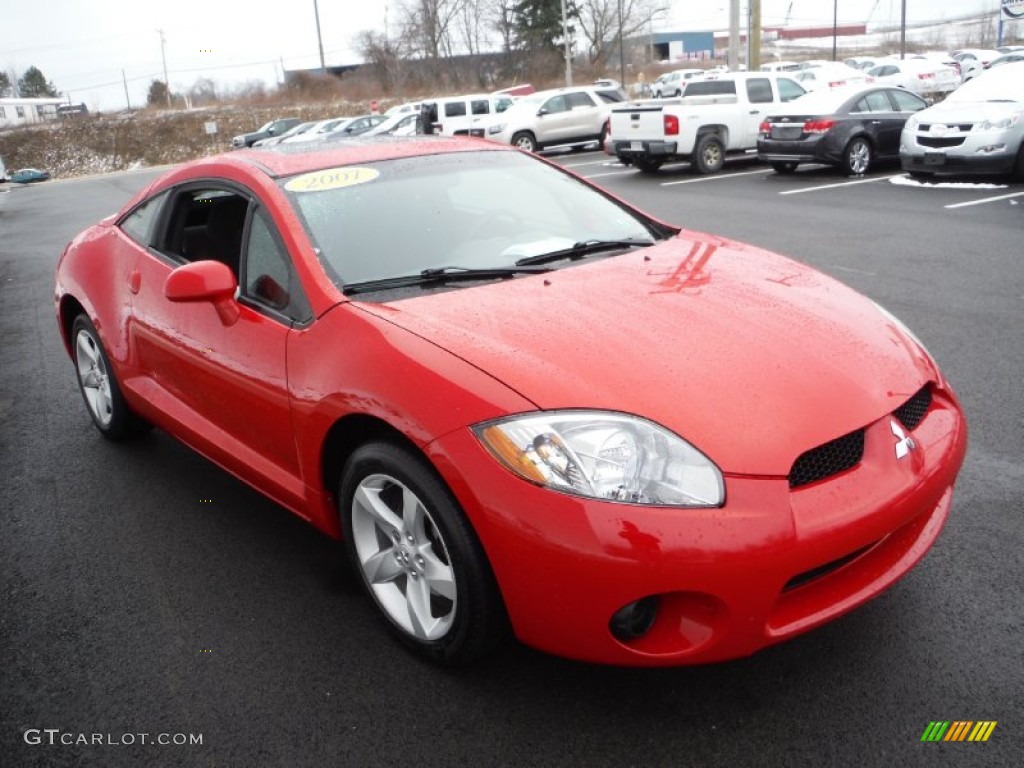 2007 Eclipse GS Coupe - Pure Red / Dark Charcoal photo #7