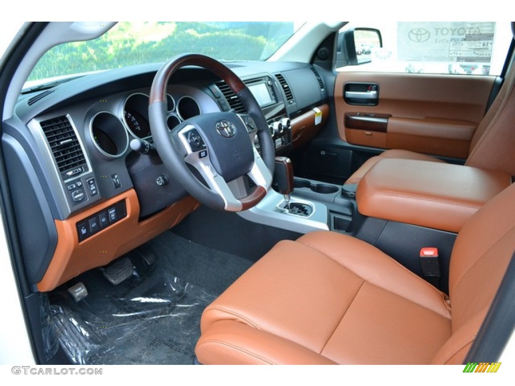 Red Rock Interior 2015 Toyota Sequoia Platinum 4x4 Photo #102478059