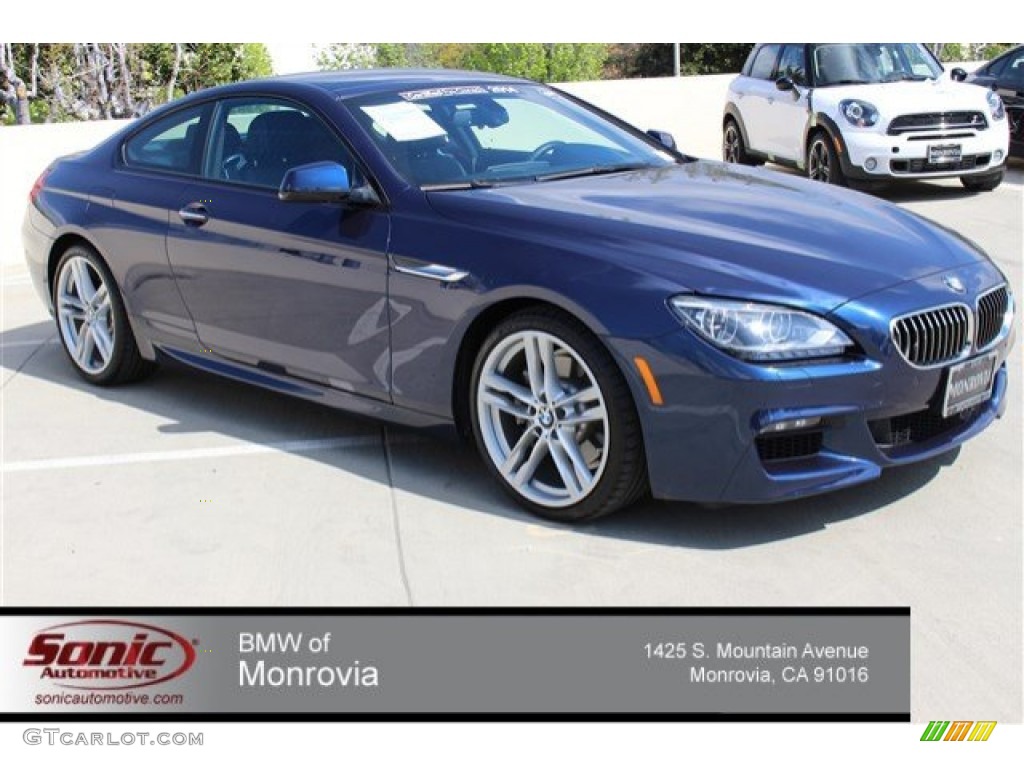 2014 6 Series 640i Coupe - Deep Sea Blue Metallic / Black photo #1