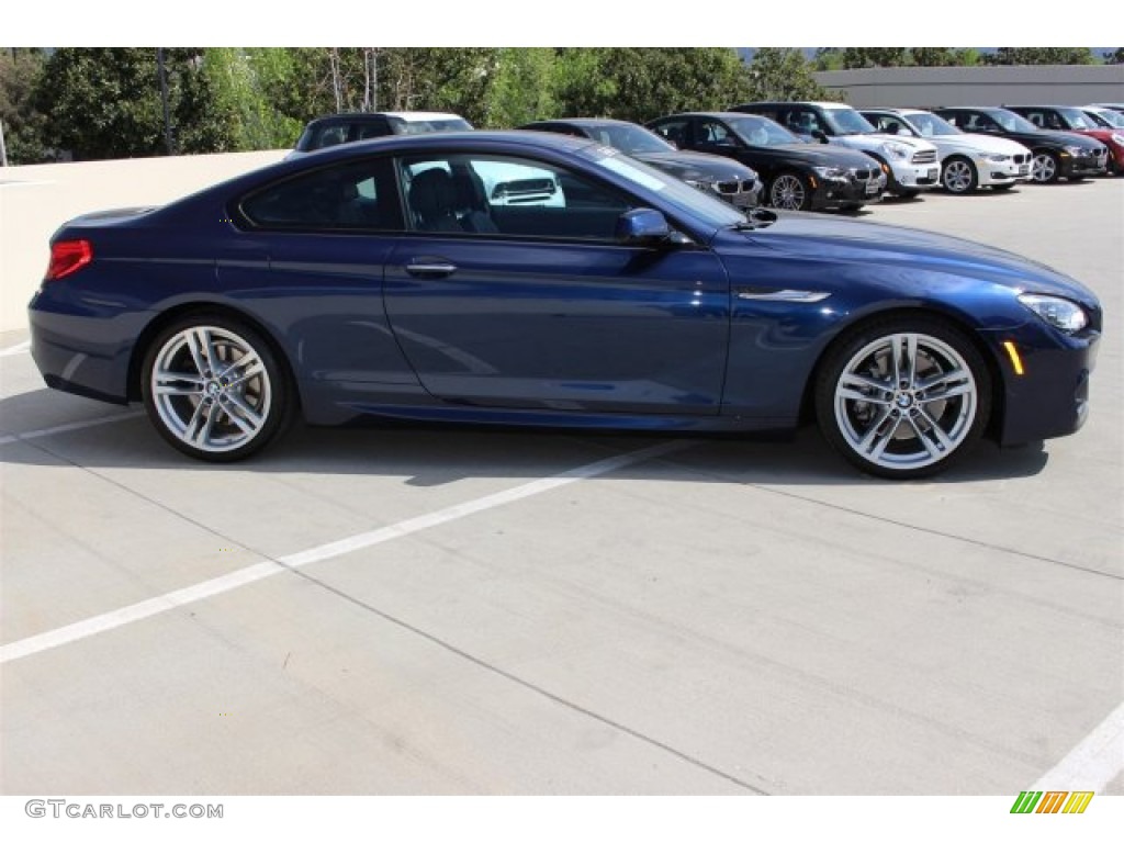 2014 6 Series 640i Coupe - Deep Sea Blue Metallic / Black photo #2