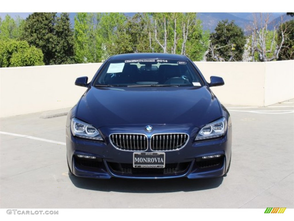 2014 6 Series 640i Coupe - Deep Sea Blue Metallic / Black photo #7