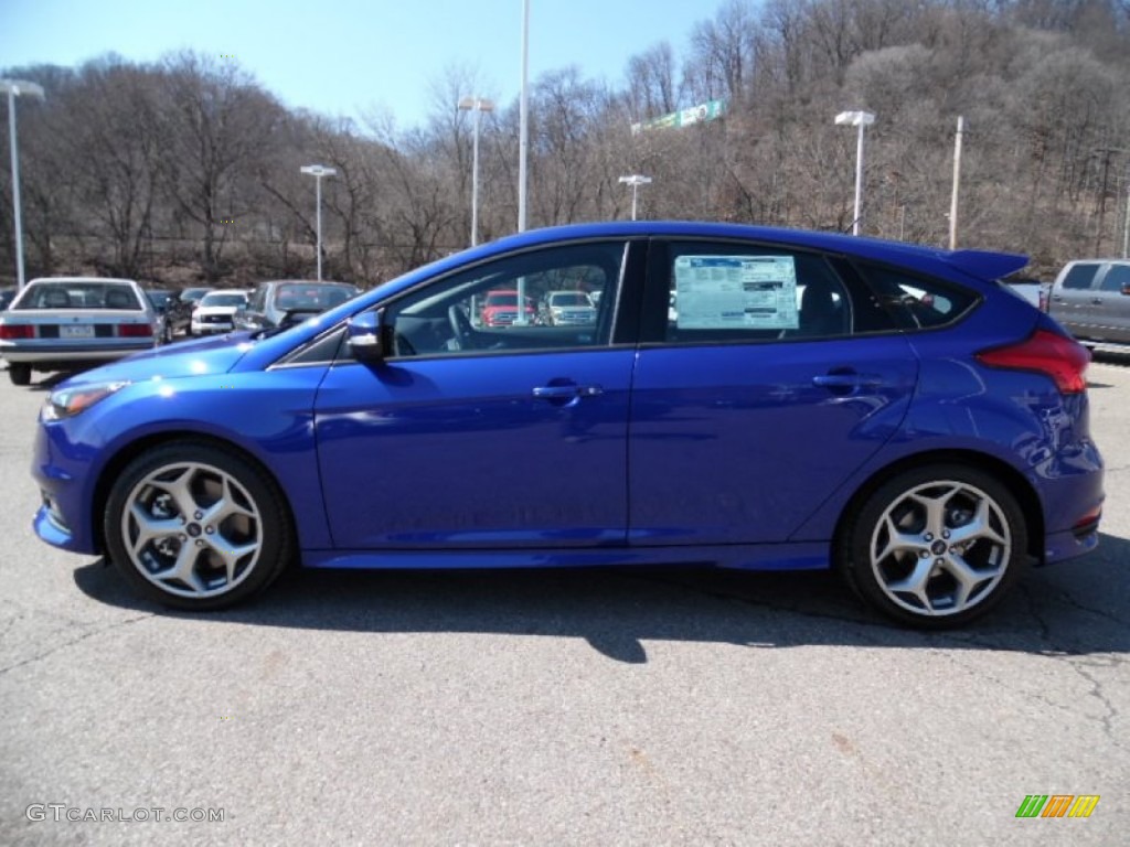 Performance Blue 2015 Ford Focus ST Hatchback Exterior Photo #102479373