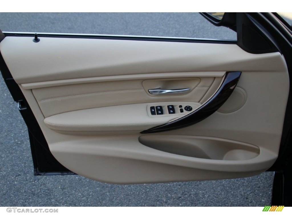 2015 BMW 3 Series 328i xDrive Sedan Venetian Beige Door Panel Photo #102480228