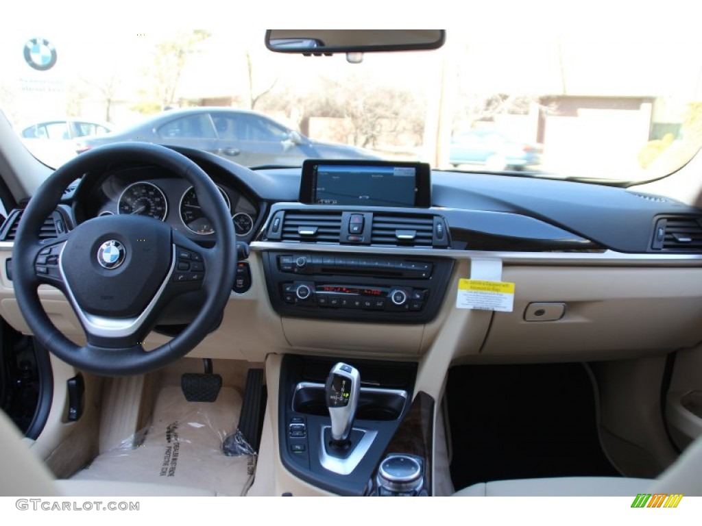 2015 BMW 3 Series 328i xDrive Sedan Venetian Beige Dashboard Photo #102480375