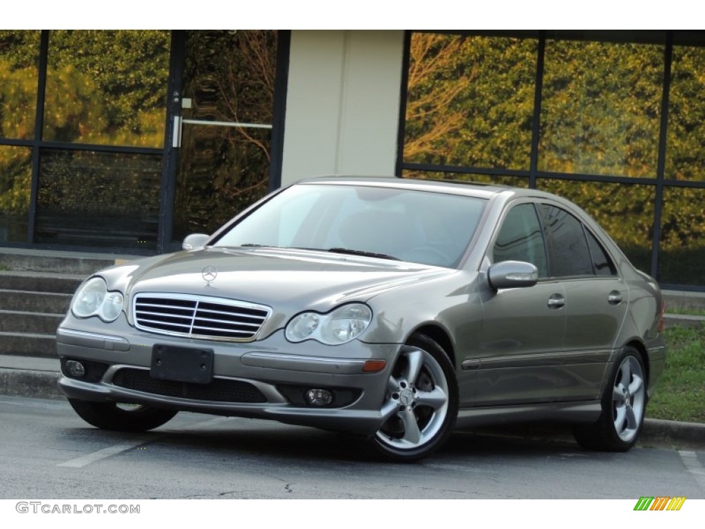 2005 C 230 Kompressor Sedan - Desert Silver Metallic / Black photo #2