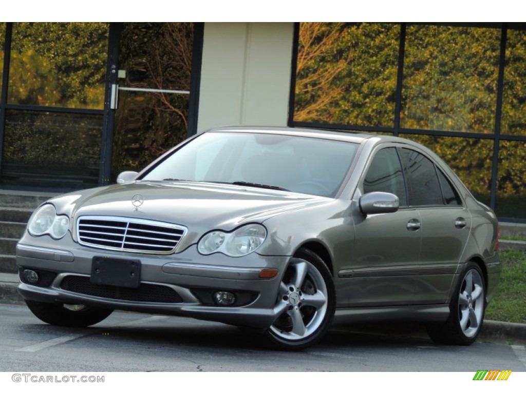 2005 C 230 Kompressor Sedan - Desert Silver Metallic / Black photo #3