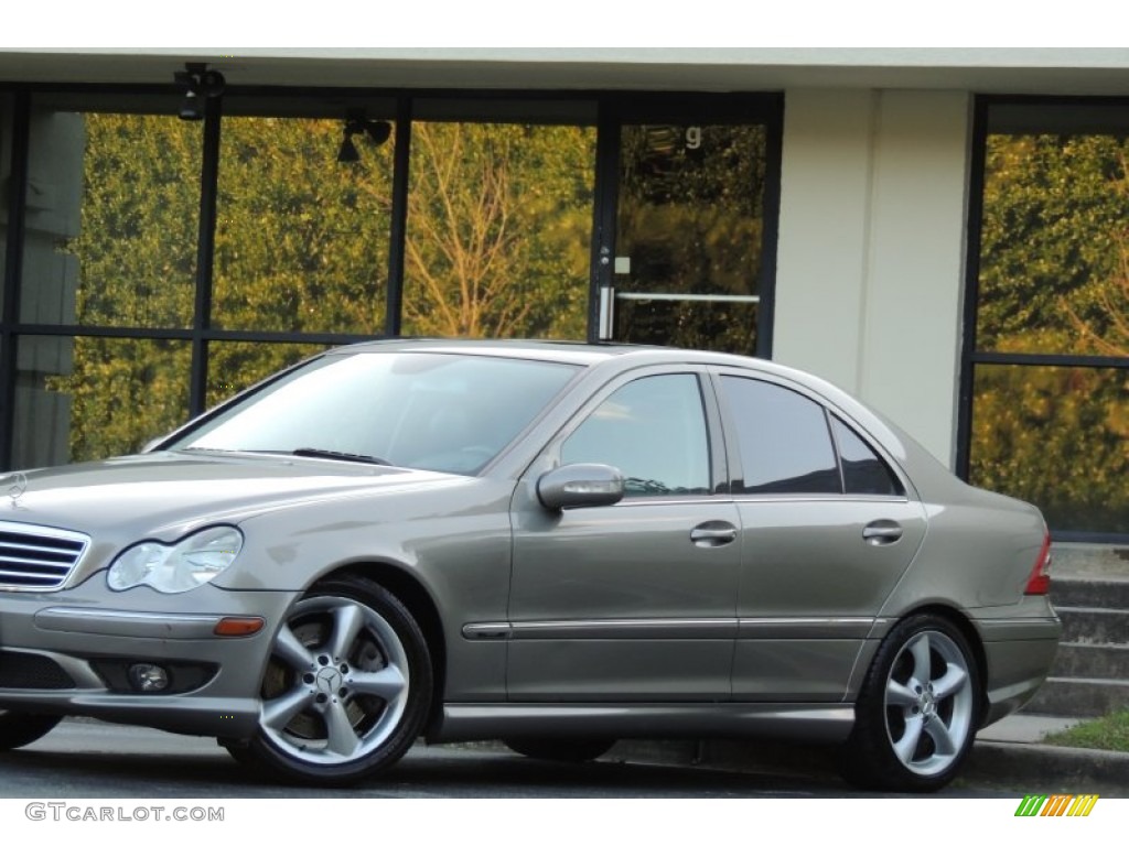 2005 C 230 Kompressor Sedan - Desert Silver Metallic / Black photo #4