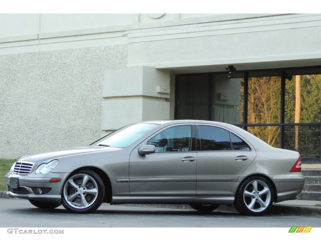 2005 C 230 Kompressor Sedan - Desert Silver Metallic / Black photo #6