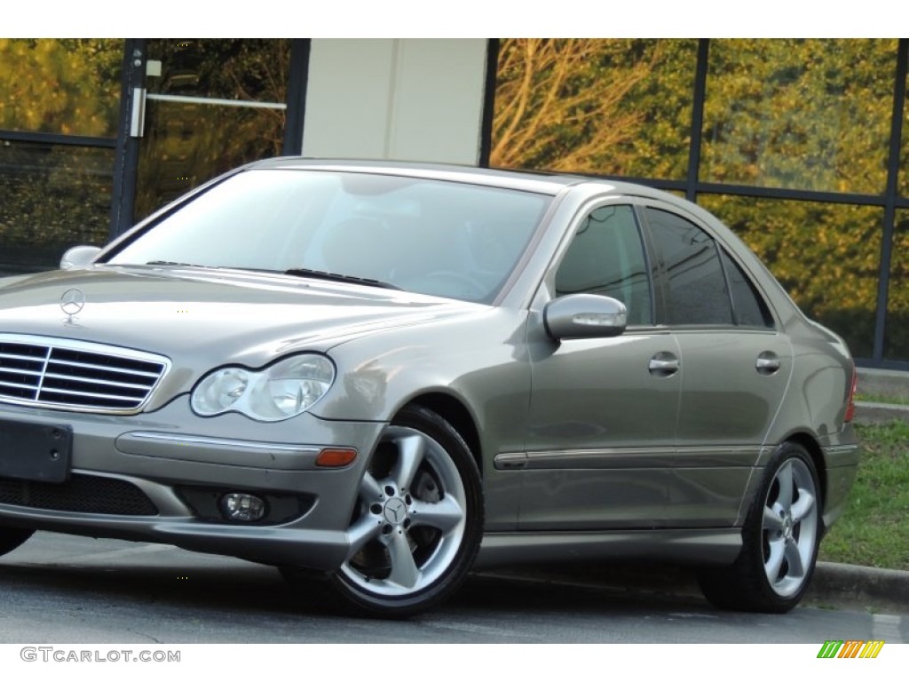 2005 C 230 Kompressor Sedan - Desert Silver Metallic / Black photo #7