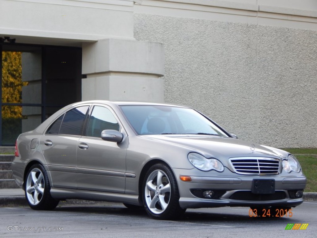 2005 C 230 Kompressor Sedan - Desert Silver Metallic / Black photo #11