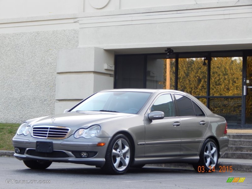 2005 C 230 Kompressor Sedan - Desert Silver Metallic / Black photo #12