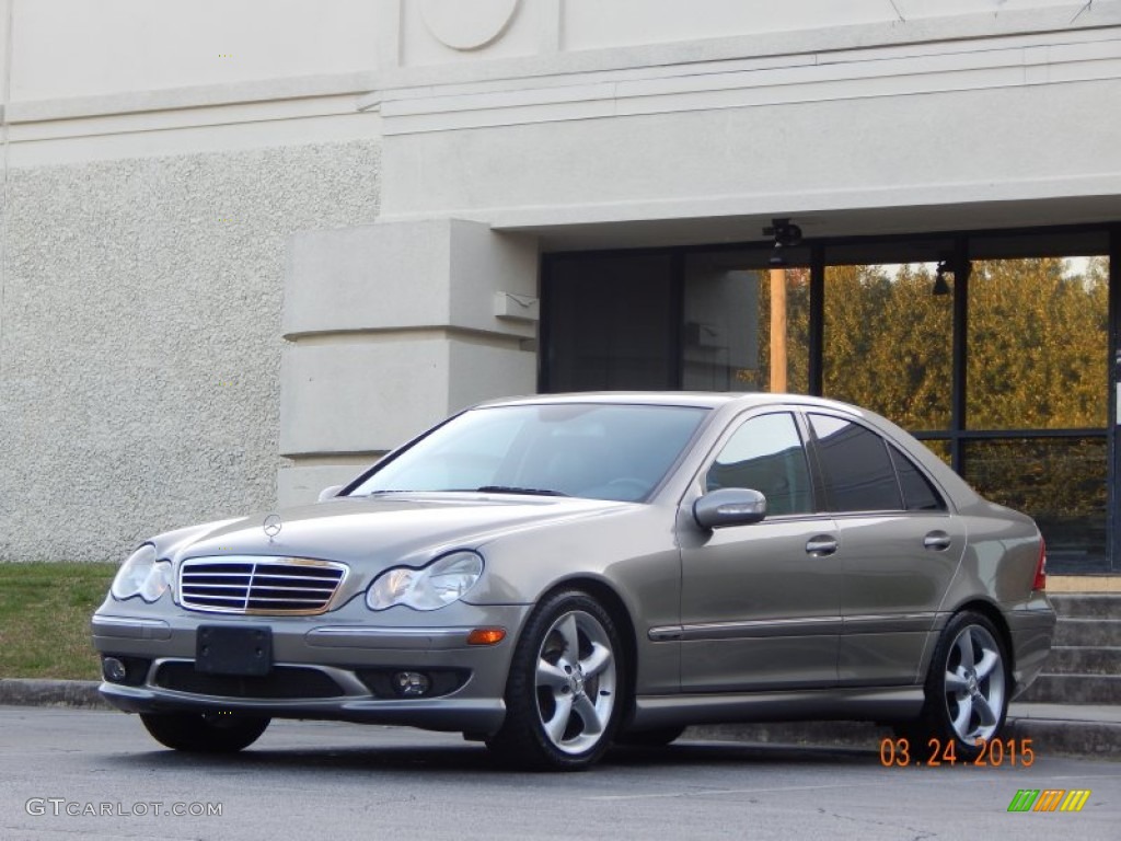 2005 C 230 Kompressor Sedan - Desert Silver Metallic / Black photo #13