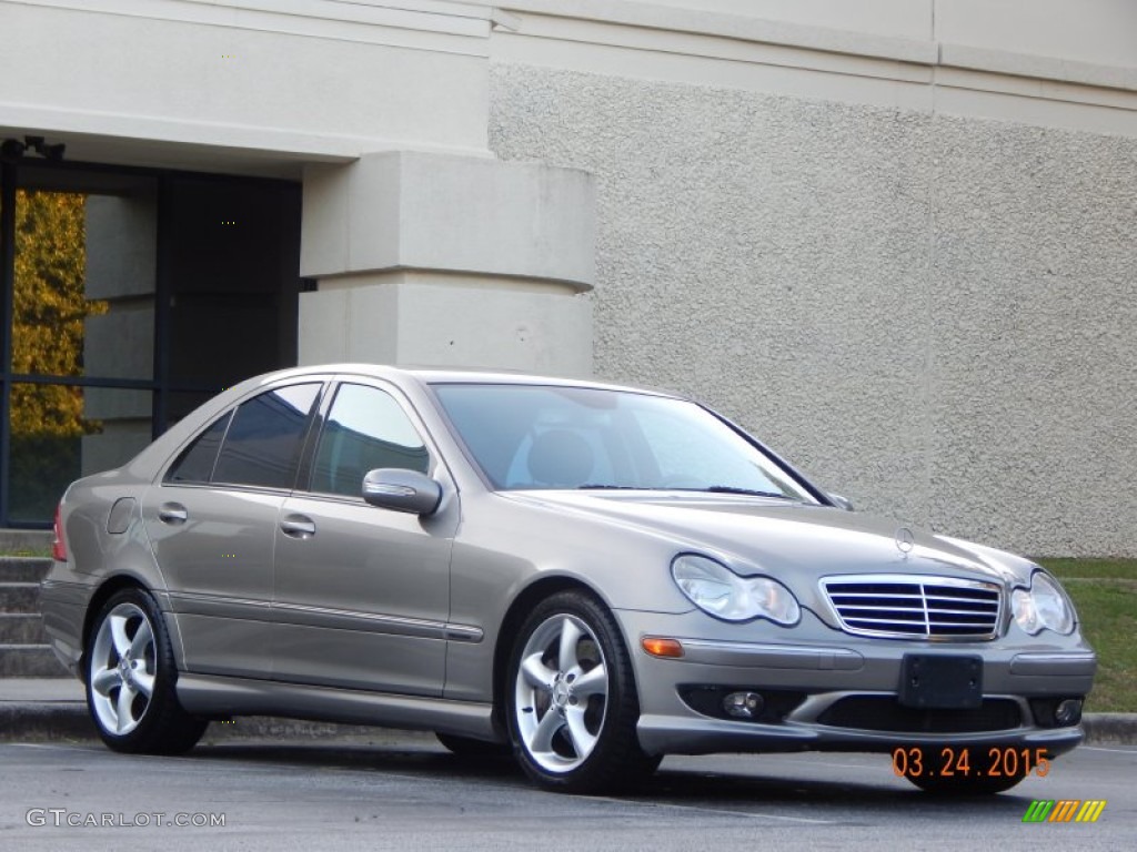 2005 C 230 Kompressor Sedan - Desert Silver Metallic / Black photo #14