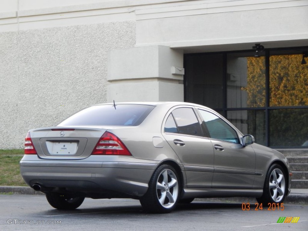 2005 C 230 Kompressor Sedan - Desert Silver Metallic / Black photo #26