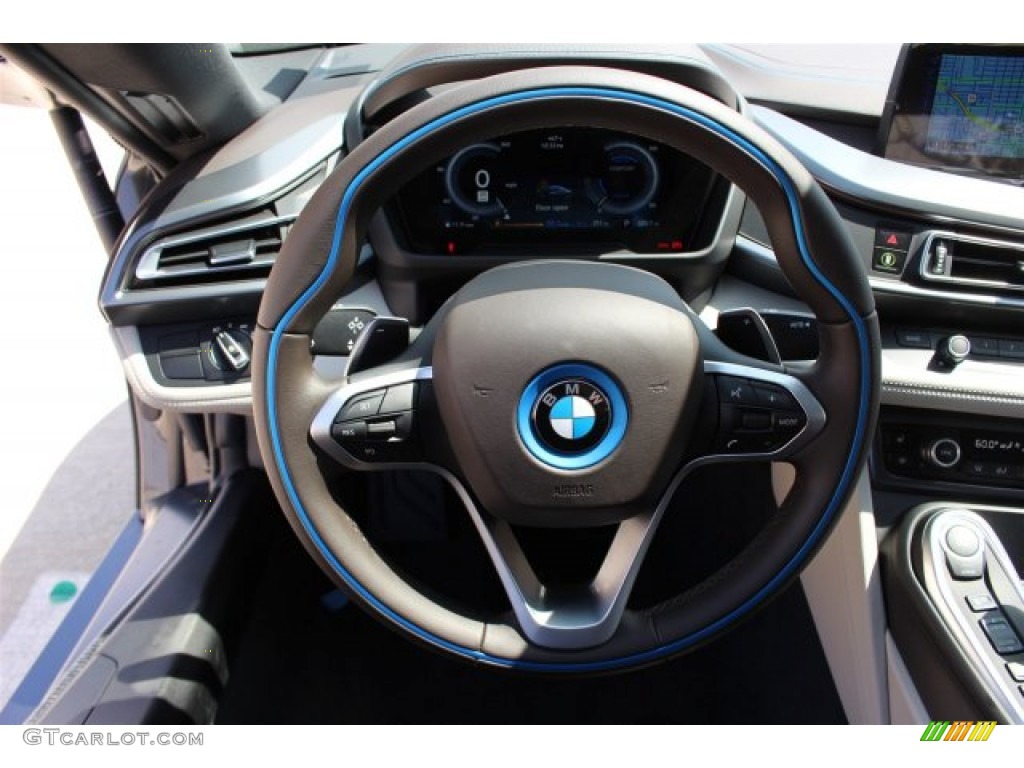 2015 BMW i8 Tera World Tera Exclusive Dalbergia Brown Steering Wheel Photo #102481740