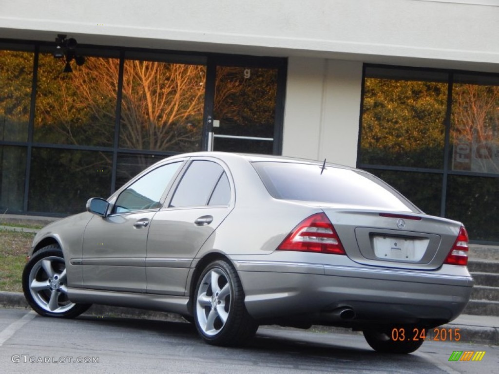 2005 C 230 Kompressor Sedan - Desert Silver Metallic / Black photo #29