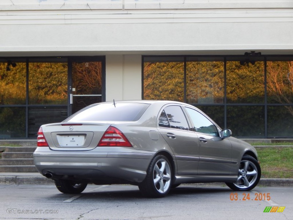 2005 C 230 Kompressor Sedan - Desert Silver Metallic / Black photo #31