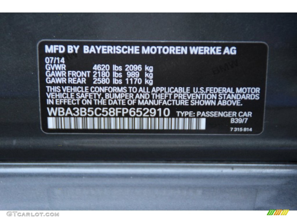 2015 3 Series 328i xDrive Sedan - Mineral Grey Metallic / Black photo #34