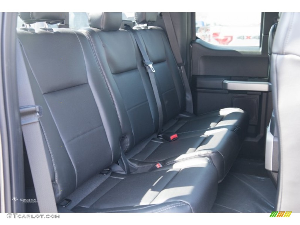 Black Interior 2015 Ford F150 Lariat SuperCab 4x4 Photo #102491154