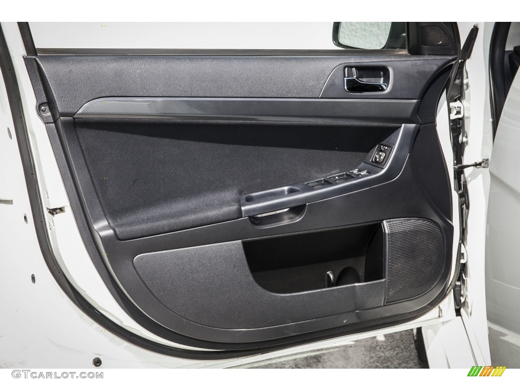 2011 Mitsubishi Lancer Evolution MR Black Door Panel Photo #102493662