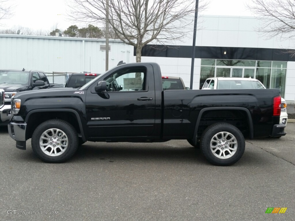 Onyx Black 2015 GMC Sierra 1500 SLE Regular Cab 4x4 Exterior Photo #102494532