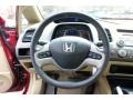 Ivory 2008 Honda Civic EX Sedan Steering Wheel