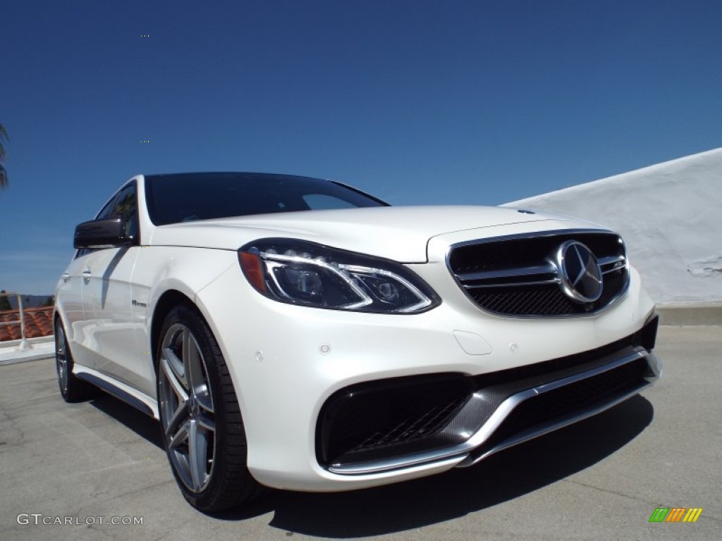 designo Diamond White Metallic 2015 Mercedes-Benz E 63 AMG S 4Matic Sedan Exterior Photo #102498258