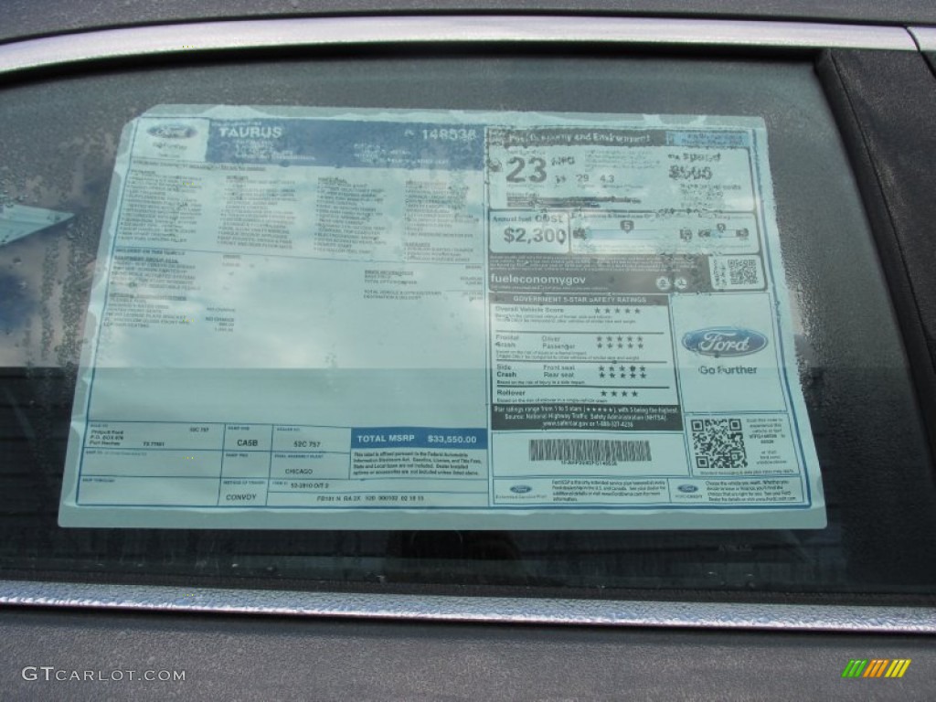2015 Taurus SEL - Magnetic Metallic / Charcoal Black photo #34