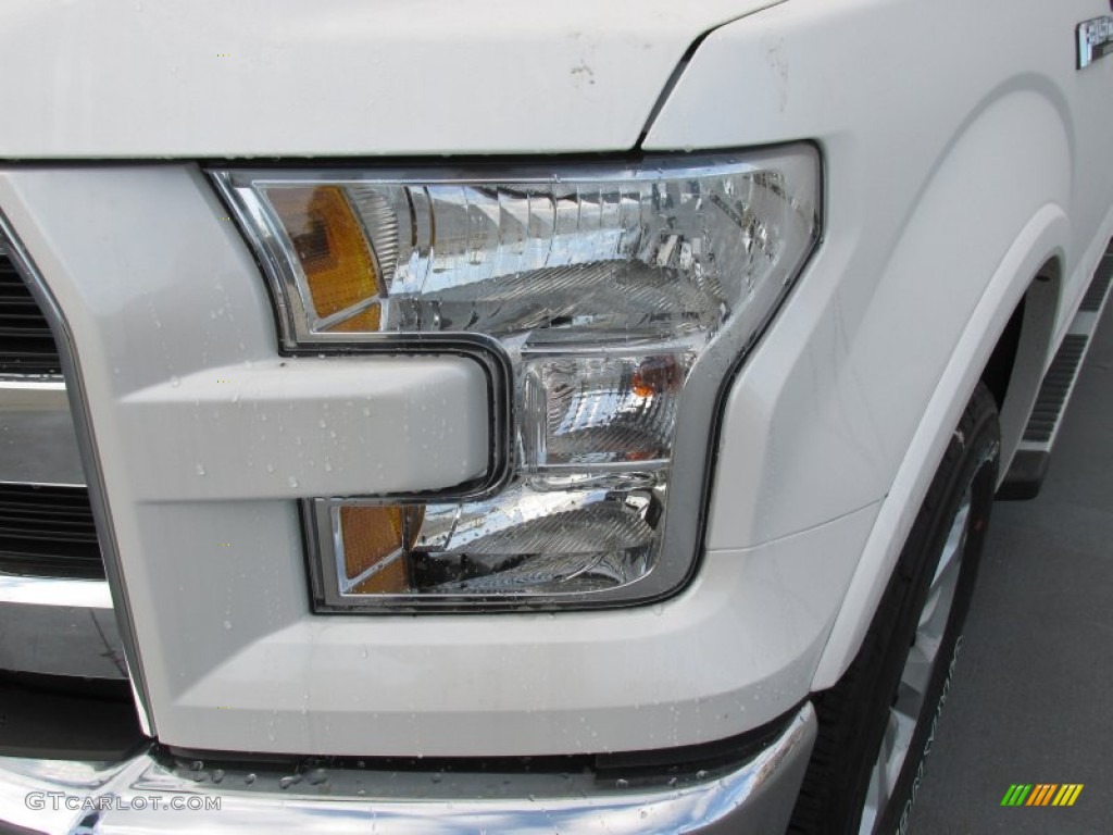 2015 F150 Lariat SuperCrew 4x4 - White Platinum Tricoat / Medium Light Camel photo #9