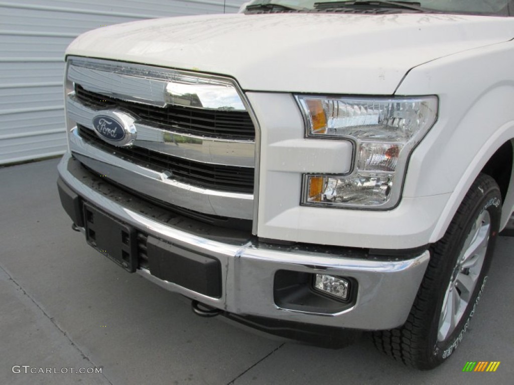 2015 F150 Lariat SuperCrew 4x4 - White Platinum Tricoat / Medium Light Camel photo #10