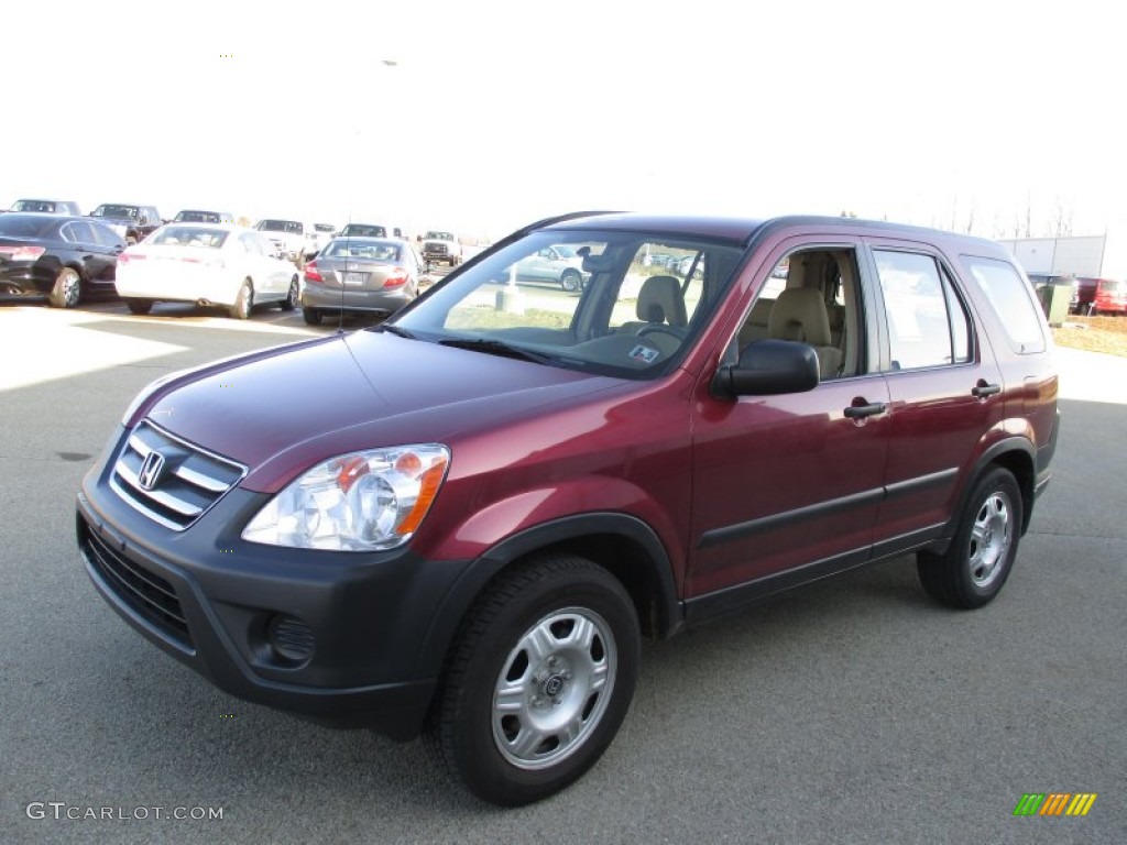 2005 CR-V LX 4WD - Redondo Red Pearl / Ivory photo #5