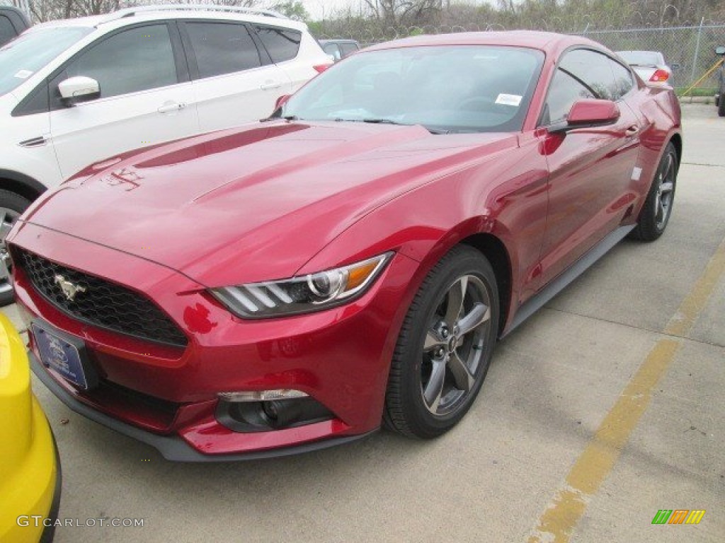 2015 Mustang V6 Coupe - Ruby Red Metallic / Ebony photo #3