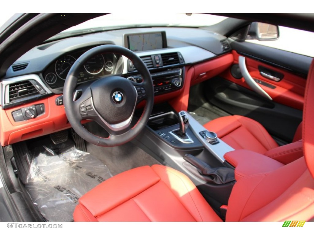 Coral Red Interior 2014 BMW 4 Series 428i xDrive Coupe Photo #102499407