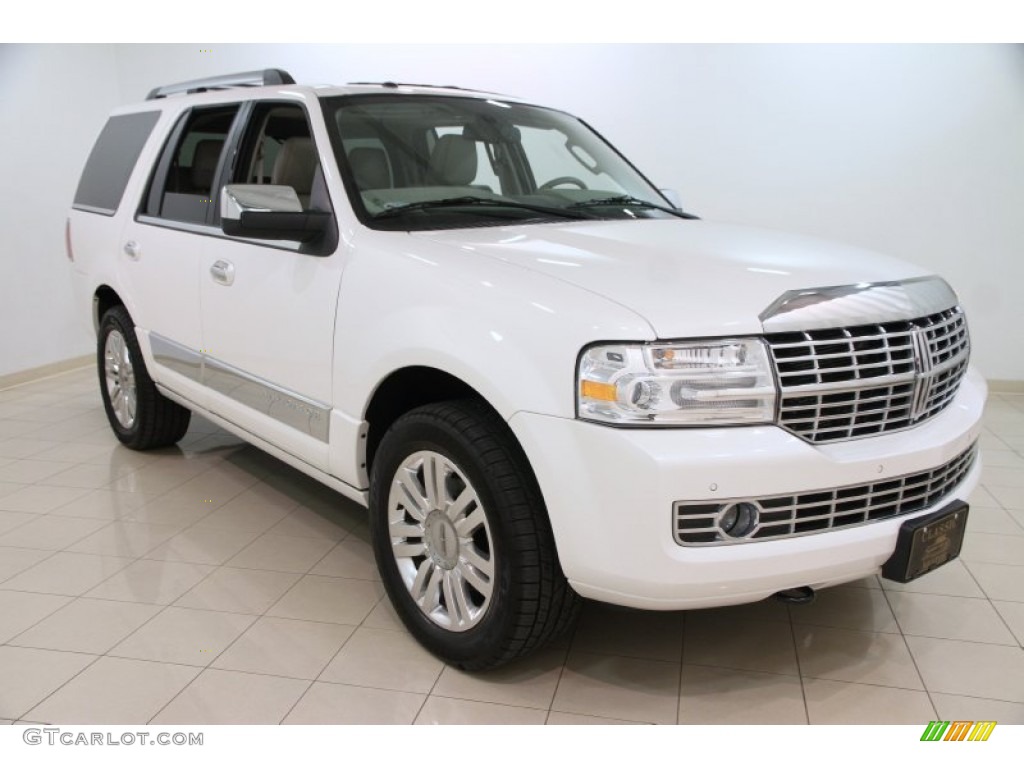 2012 Navigator 4x4 - White Platinum Metallic Tri-Coat / Stone photo #1